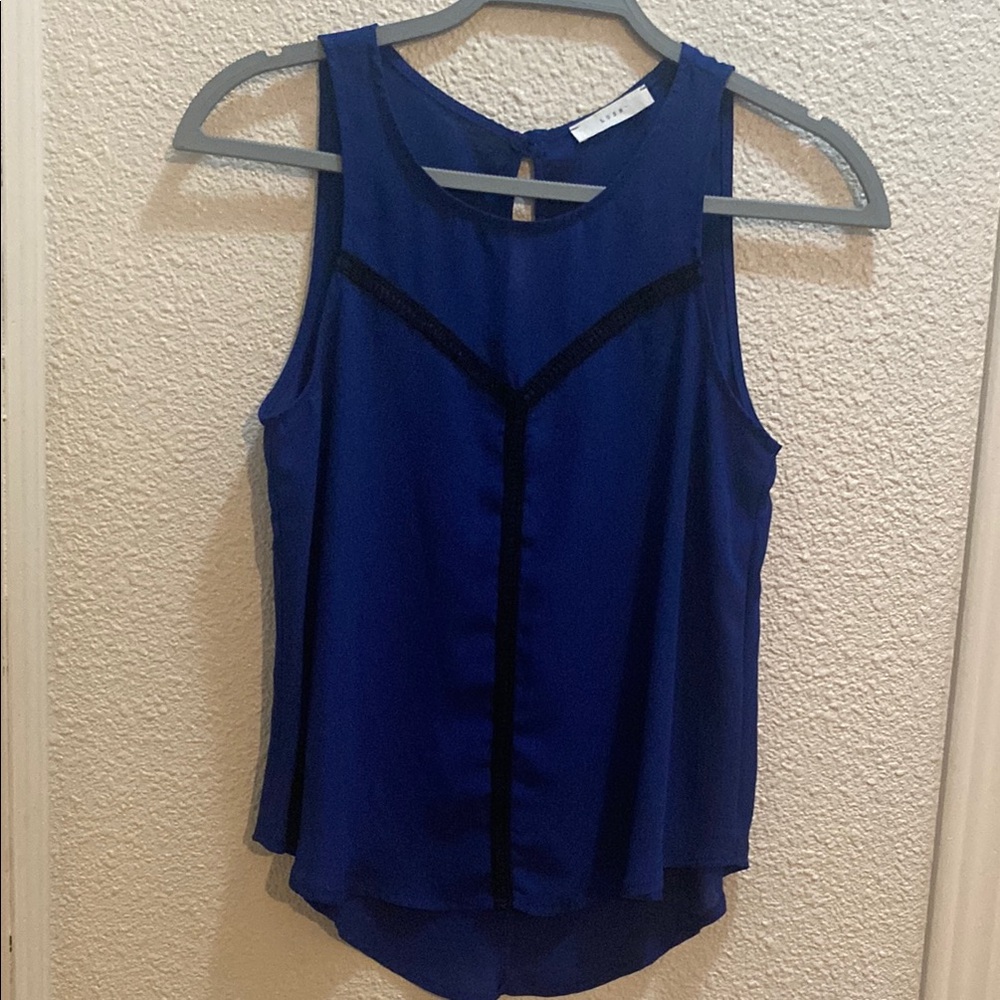 Lush Blue Sleeveless Top XS